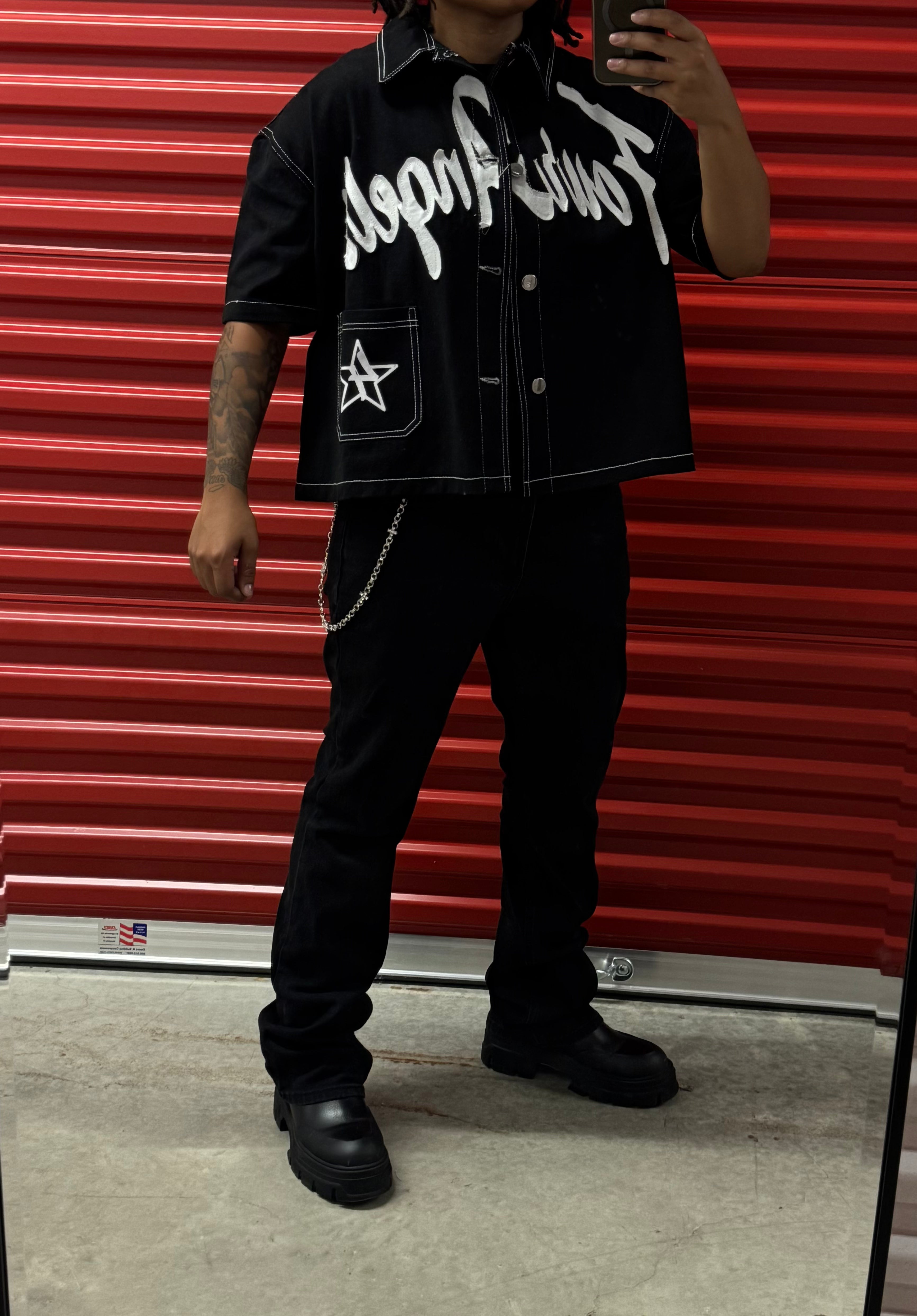 Denim Work Shirt - Black