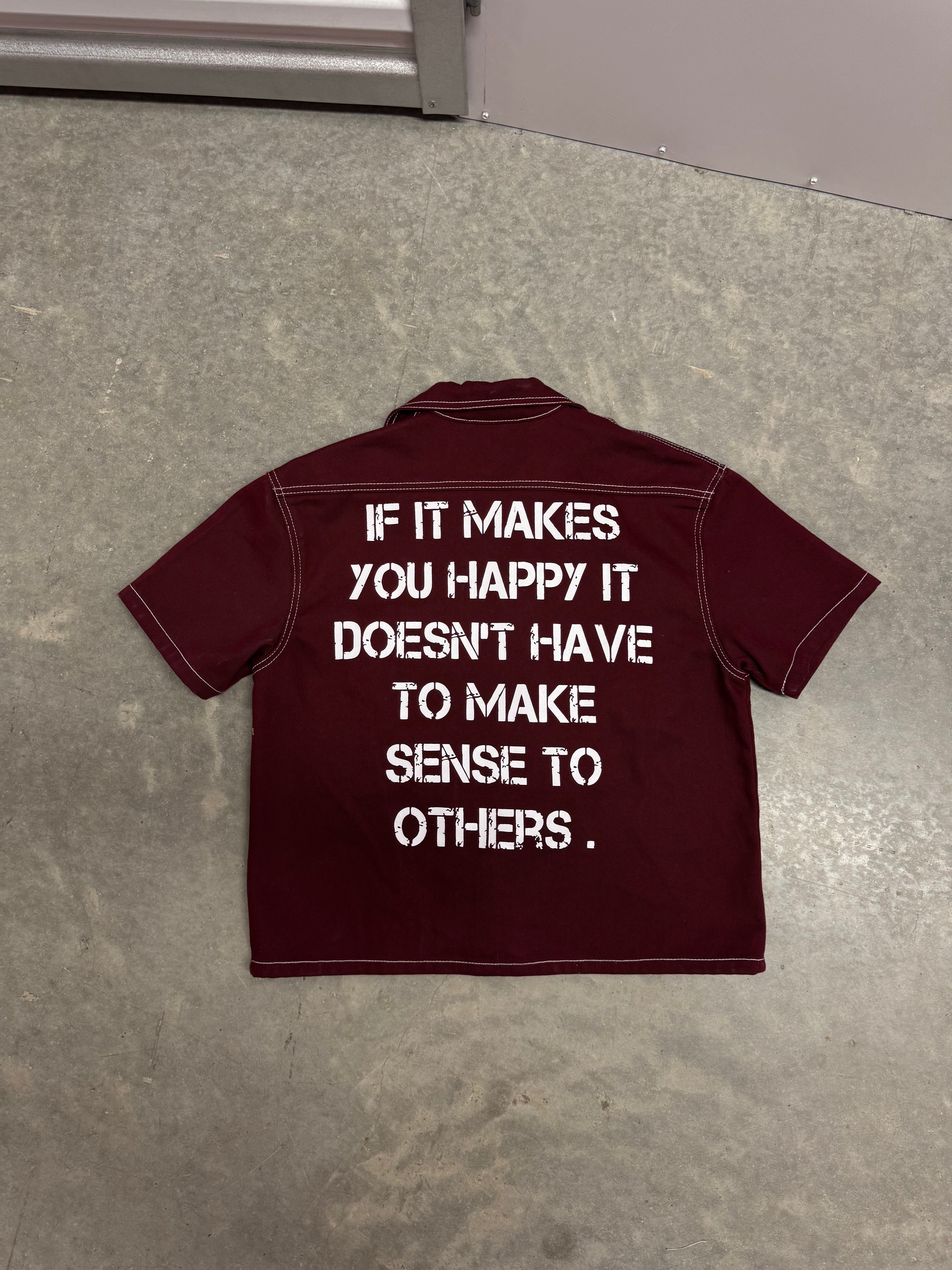 Denim Work Shirt - Maroon