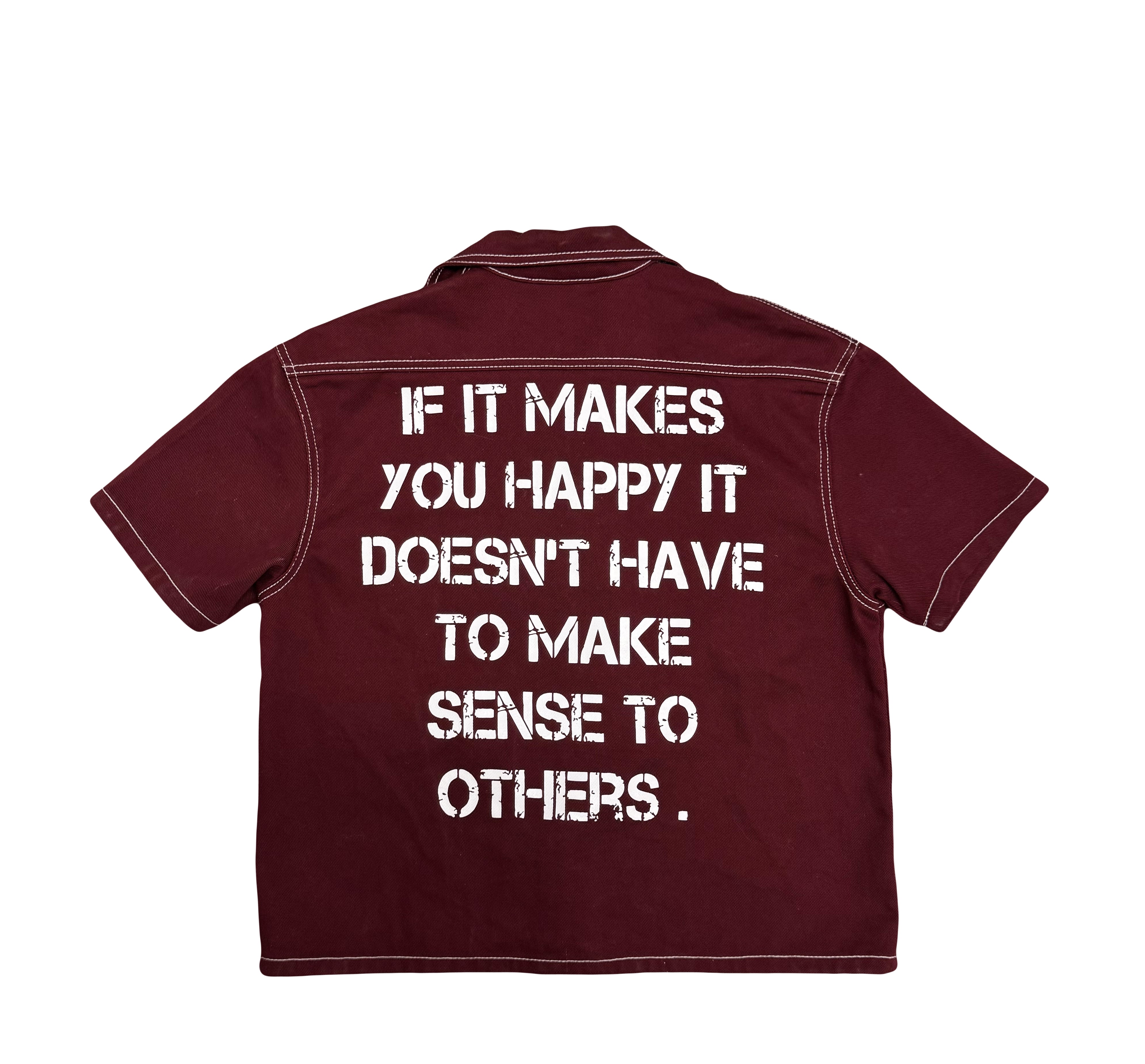 Denim Work Shirt - Maroon