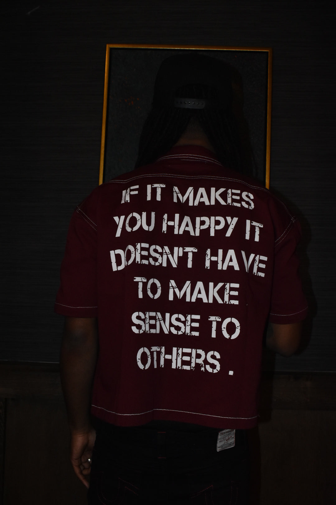 Denim Work Shirt - Maroon